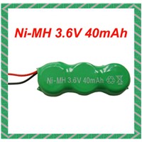 40mAh 3.6V NIMH rechargeable button battery pack