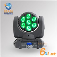 6X LOT Factory Price 7pcs*12W RGBW LED Moving Head Beam Light, Moving Head Light with DMX In&Out