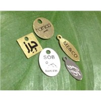Custom metal jewelry tags with your logo