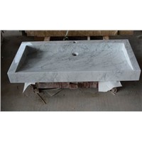 Carrara White Marble Sink,White Marble Vessel Sink,Marble Basin,Marble Sink