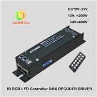 DMX512 decoder driver IR RGB LED Controler 3Channels decoder led lighting lamps with lights