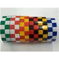 PVC Sparkle Reflective Chequer checkered tape For Hazard Safety