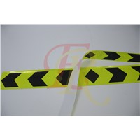 Fluorescent Yellow and Black Reflective Sticker For Safety