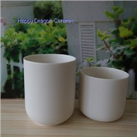 Mat White Ceramic Candle Cups, Candle Vessels, candle containers