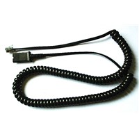 Coiled telephone cord, available in various colors and lengths