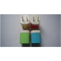 Wholesale colorful 5V1A USB wall charger travel charger