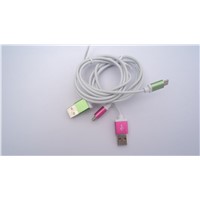 Wholesale USB Sync data charging cable for cell phone Samsung galaxy new style aluminium alloy head