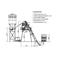 25m3/h Skip Type Compact Concrete Batching Plant