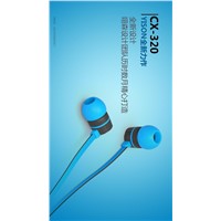 CX320 IN-EAR FASHION DOUBLE COLOR CABLE PLASTIC EARPHONE COMPETIBLE WITH ALL PHONES