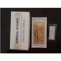 Hot selling USP 2/0 Catgut suture with revers cutting needle