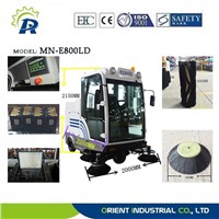 Discharging sweeper