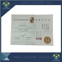 Watermark security certificate printing