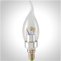 led candle light E14/E12 3w led bulbs AC90-240V LED lghting bulbs