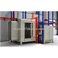 pcb48802 powder coating booth with two work positions