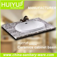 Bathroom furniture ceramic cabinet basin(Feather edge basin)