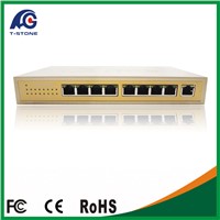 4+4 port fast ethernet poe switch for hd 1080P poe camera