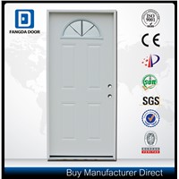 Fangda high quality pre-hung with fanlite glass door