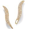 Latest  fasion design gold plated cubic zircon 925 Silver Earring Cuff