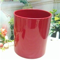 Red Glazed Large Ceramic Candle Jars, candle pots,candle containers