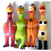 Natural Latex Chicken Pet Squeak Sound Play Dog for Small Large Dogs Cats Puppy Molar Chew Toys Wholesale
