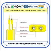 Flat Twin Duplex Military Tactical Armored Indoor  Cable
