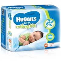 Diapers Huggies Dry New Born 1 (NB1 - 72 Diapers /bag)