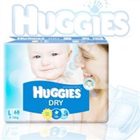 Diapers Huggies Dry Super Jumbo (L - 68 Diapers /bag)