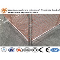 Haotian New Zealand orange chain link temporary fence factory