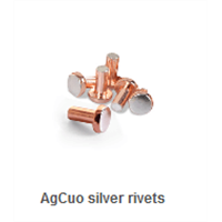 silver copper and electrical silver alloy contacts and silver rivet