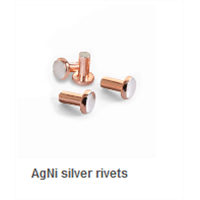 low voltage silver rivets/solid rivet/contact rivet/silver copper/silver nickel component