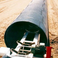 Galvanized corrugated steel pipe culvert