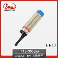 Inductive Proximity Switch 6-36VDC Three-Wires Normally Open Sensor with 8mm Detection Distance