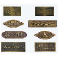 metal funiture nameplate, metal plates brand logos, engraved metal labels for furniture