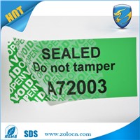 Customized tamper evident void label/warranty void label