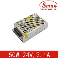 DC-DC Switching Power Supply 24V 2.1A 50W With CE RoHS Approved