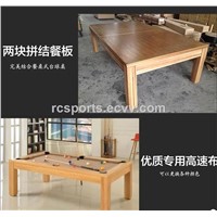 solid wood pool dining table