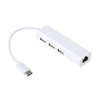JoyNano USB Type-C to 3-Port USB 3.0 Hub with Ethernet Adapter