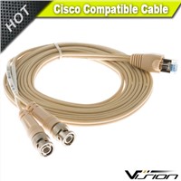 10FT CAB-E1-RJ45BNC Cisco RJ45-Dual BNC E1 Cable