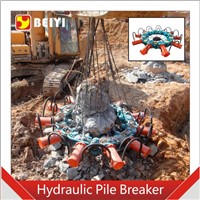 BEIYI hydraulic pile breaker excavator concrete pile cutter