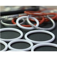 PTFE Encapsulated O Rings Stianless Steel Spring Core Clear PTFE Jacket O Rings