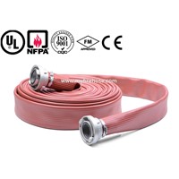 canvas fire hydrant hose material is PVC,used durable hose in cabinet with coupling for fire fight