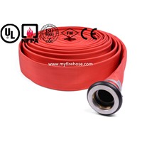 canvas fire sprinkler flexible hose PU pipe by manufacturer,fire resistant hose used in hose cabinet