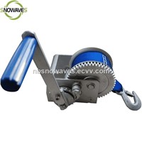 300kg Portable Small mini hand winch with webbing strap