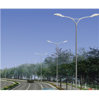 Aluminum double arm street lamp pole light pole