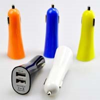 Cheapest Horn Style Dual USB Car Charger 1.0A