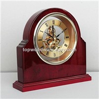 grand high gloss wooden mantel clock