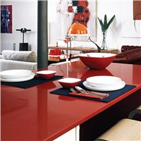 Rosy Red Man-Made Stone Slabs and Tiles for Worktops and Kitchen Tops