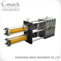 Double plate type double working station screen changer for plastic extruder