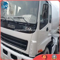 A/C-Cabin-Attached Isuzu Used Concrete Mixer Truck Without Mechanical Fault