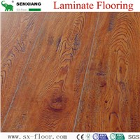 Dark Colored Maple Pattern U-Groove Laminate Flooring